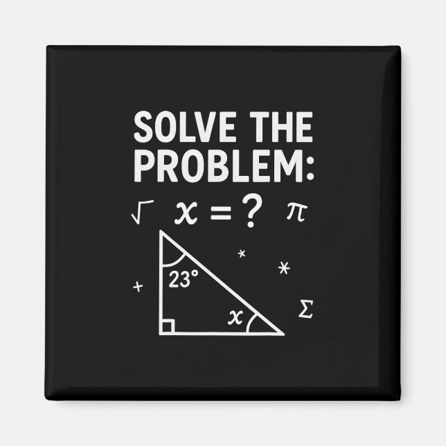 Aimant Drôle 67 Math Meme Résoudre le problème enseignant (Devant)