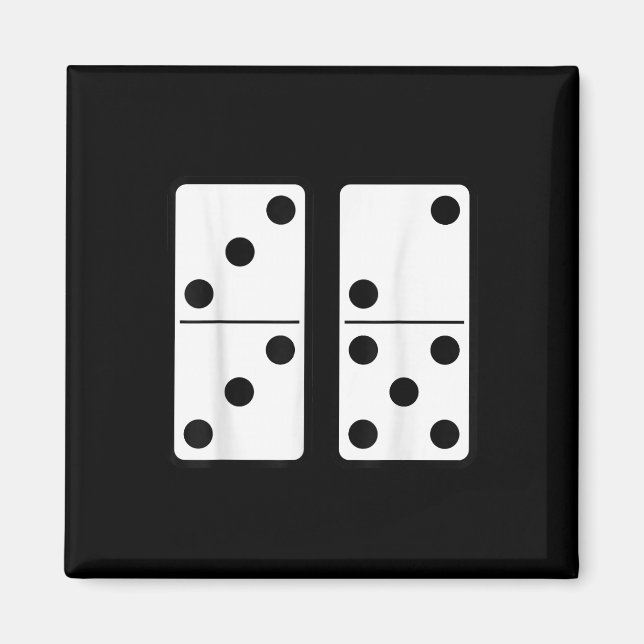 Aimant Drôle 67 Meme Jeu de Domino Accro Six Sept Générat (Devant)