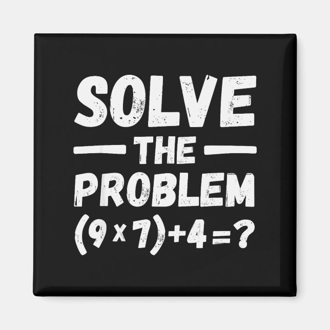 Aimant Drôle 67 Mème Pemdas Humour Prof de Maths Élémenta (Devant)