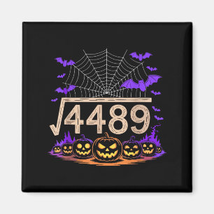 Aimant Drôle 67 Mème Prof de maths 6 7 Halloween Carré Ro