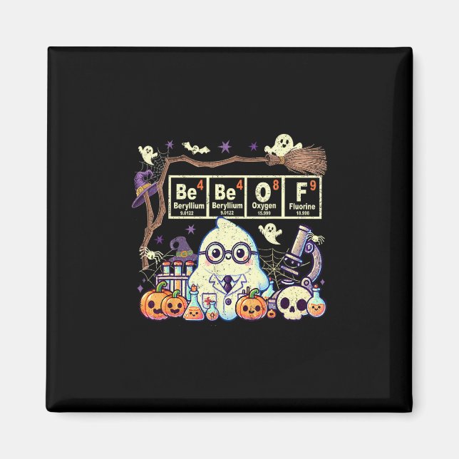 Aimant Drôle 67 Mème Prof de maths 6 7 Halloween Carré Ro (Devant)