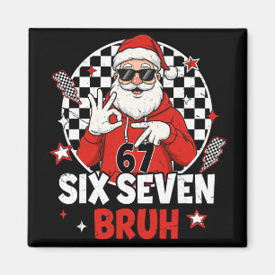 Aimant Drôle 67 Meme Six Sept Noël Bruh Santa Enfants