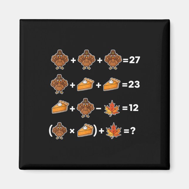 Aimant Drôle 67 Memethanksgiving Prof de Maths Puzzle Tur (Devant)