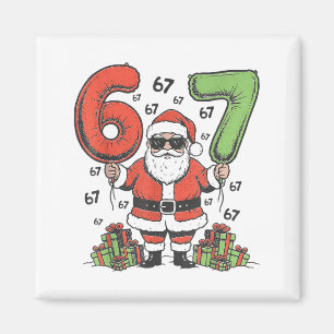 Aimant Drôle 67 Santa Six Sept Noël 67 Meme Bruh Bo