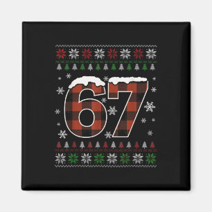 Aimant Drôle 67 Six Sept Mème Brainrot Cringe Noël