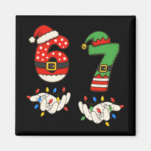 Aimant Drôle 67 Six Sept Mème Couple Correspondant Noël 