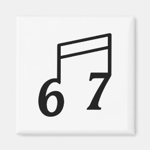 Aimant Drôle 6 7 Six Sept Mème 67 Professeur de Musique