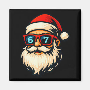 Aimant Drôle 6 7 Six Sept Mème Visage de Père Noël Noël H