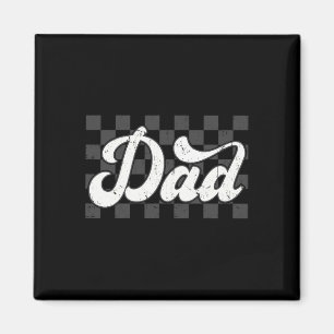 Aimant Drôle à carreaux rétro Papa Fête des pères Vintage