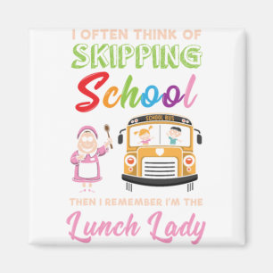 Aimant Drôle à l'école Lunch Lady Cadeau