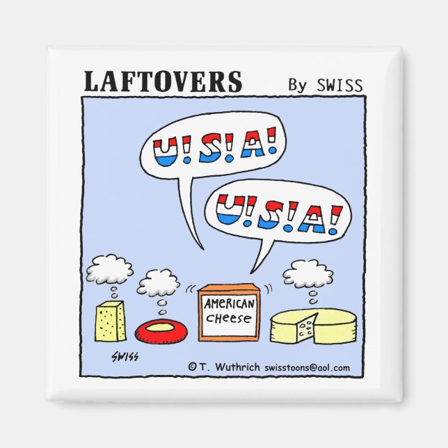 Aimant Drôle American Cheese Dégustation Patriotic Party (Devant)
