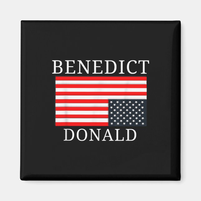 Aimant Drôle amusant du drapeau américain Benedict Donald (Devant)