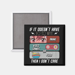 Aimant Drôle Anime Fans Nourriture Et Jeux Vidéo Cadeaux 