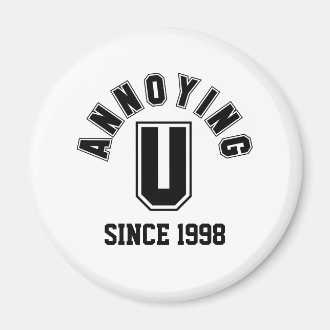 Aimant Drôle Anniversaire Magnet, Noir (Devant)