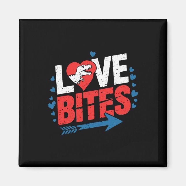 Aimant Drôle Anti Saint-Valentin Dinosaure Amour Mord Gar (Devant)