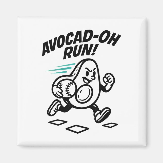 Aimant Drôle Avocad-oh jeu de mots exécuté Avocat Vendre  (Devant)