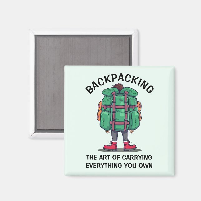 Aimant Drôle Backpacking (Recto/Verso)
