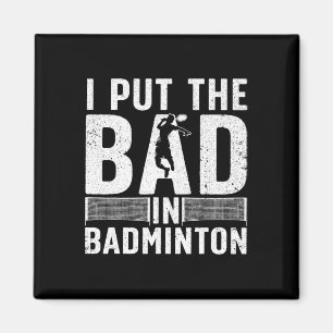 Aimant Drôle Badminton Art Pour Hommes Femmes Navette Spo