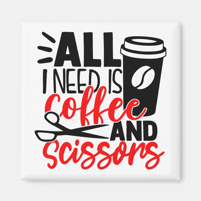 Aimant Drôle Barber Coiffeuse Coiffeuse Coiffeuse coiffeu (Devant)