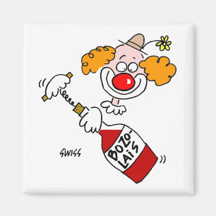 Aimant Drôle Beaujolais Vin Cartoon Dégustation de vin Fa