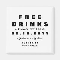 Drôle Black and White Boissons gratuites Enregistr