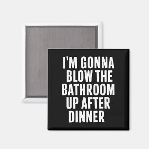 Aimant Drôle Blague Humour de salle de bain Inapproprié