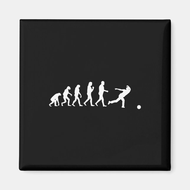 Aimant Drôle Bowling Evolution Cadeau Bowler Sports Playe (Devant)