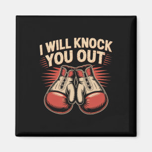 Aimant Drôle Boxer Vous Frapper Les Gants De Boxe Je Saur