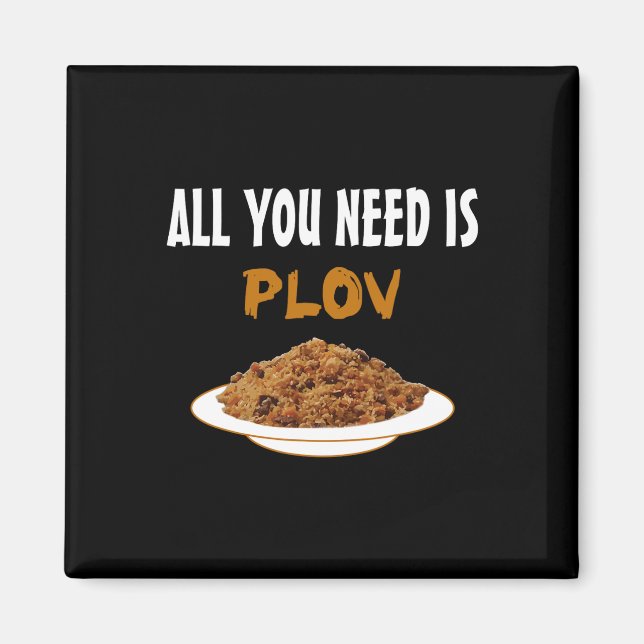 Aimant Drôle Bukharian Ouzbek Nourriture - Plov Lover Bbq (Devant)