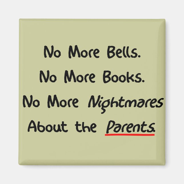 Aimant Drôle cadeau de retraite d'enseignant (Devant)