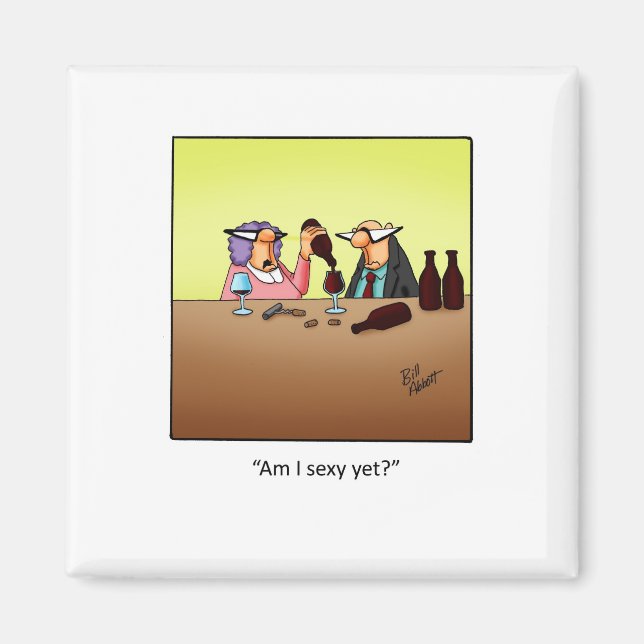 Aimant Drôle cadeau de vin! (Devant)