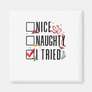 Aimant Drôle Cadeaux de Noël Père Noël Liste Nice Naughty