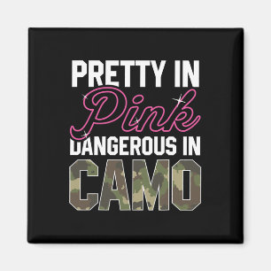 Aimant Drôle Caméléon Rose Graphique Chasse Femmes Cerf B