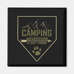 Aimant Drôle camper de camping dit pour les campeurs