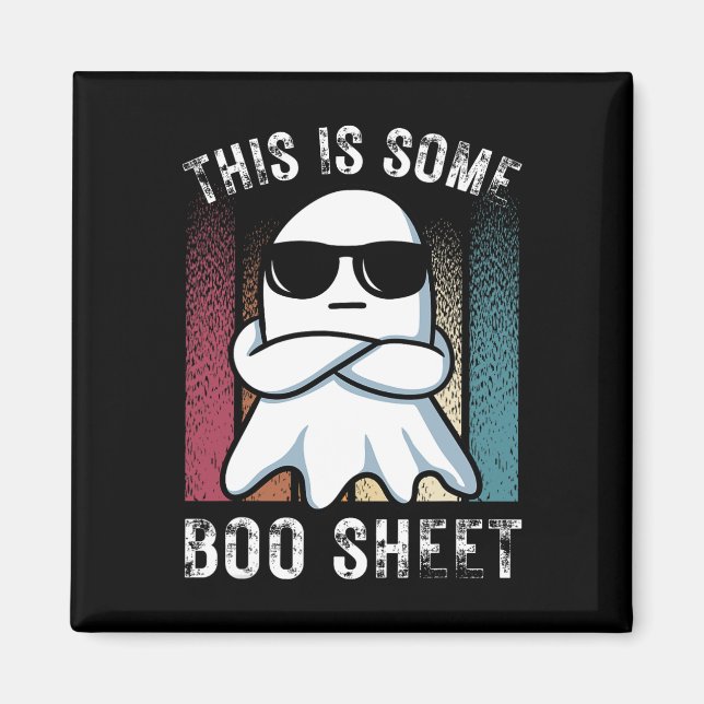 Aimant Drôle C'Est Un Peu Boo Sheet Ghost Halloween Retro (Devant)