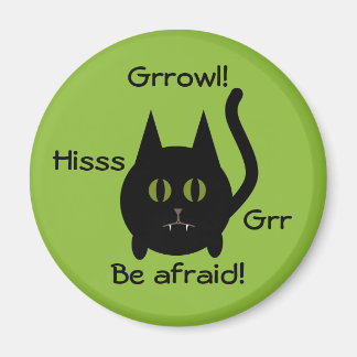 Aimant Drôle chat Halloween en colère