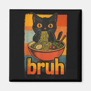 Aimant Drôle Chat Manger Japonais Ramen Noodles Hommes Fe