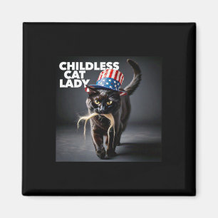 Aimant Drôle Chat sans enfant Lady Trump cheveux facile H