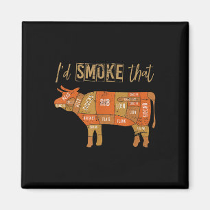 Aimant Drôle Chef Barbecue Fumé Viande Grill Master Cadea