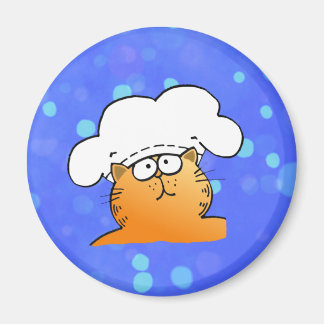 Aimant Drôle Chef | Drôle dessin animé Kitty Chef