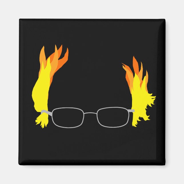 Aimant Drôle Cheveux de Feu Bernie Sanders (Devant)