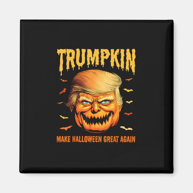 Aimant Drôle Citrouille américain Trumpkin faire Hallowee (Devant)