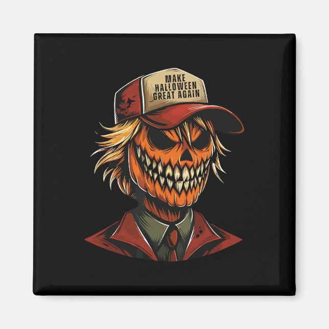 Aimant Drôle Citrouille de Trumpkin Squelette faire Hallo (Devant)