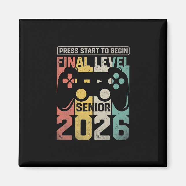 Aimant Drôle Cl de 2026 Gamer Senior 2026 Conceptions  (Devant)