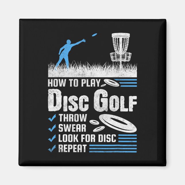 Aimant Drôle Comment Jouer Au Disc Golf  (Devant)