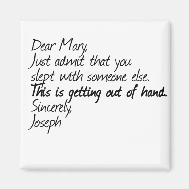 Aimant Drôle conception athée (Devant)