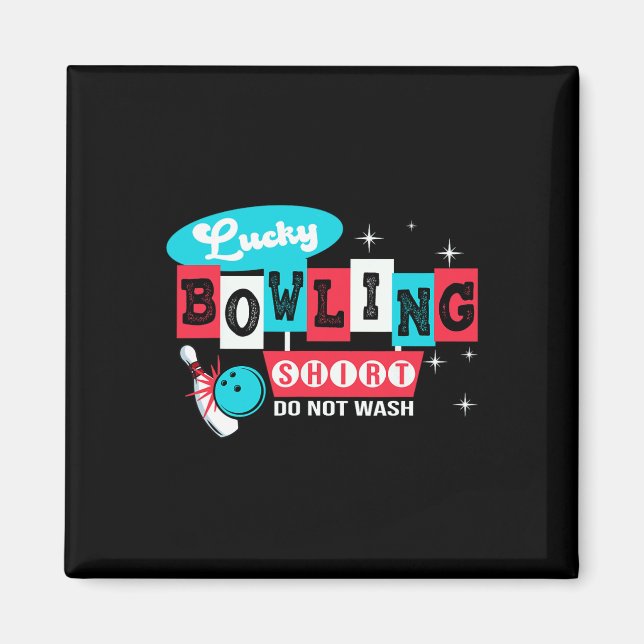 Aimant Drôle Conception Bowling Ne Pas Laver C'Est Mon He (Devant)