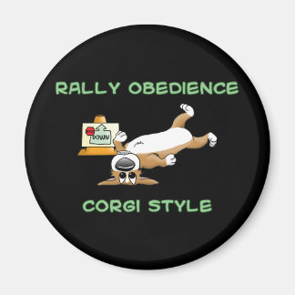 Aimant Drôle Corgi Rallye-o Cartoon