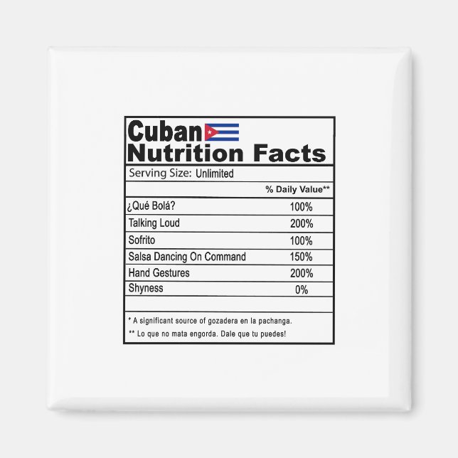 Aimant Drôle Cubain (Devant)