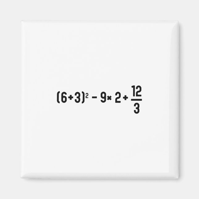 Aimant Drôle de 67 mème Pemdas Prof de maths élémentaire  (Devant)